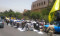 Small crowd protests female spectators at sports stadiums
