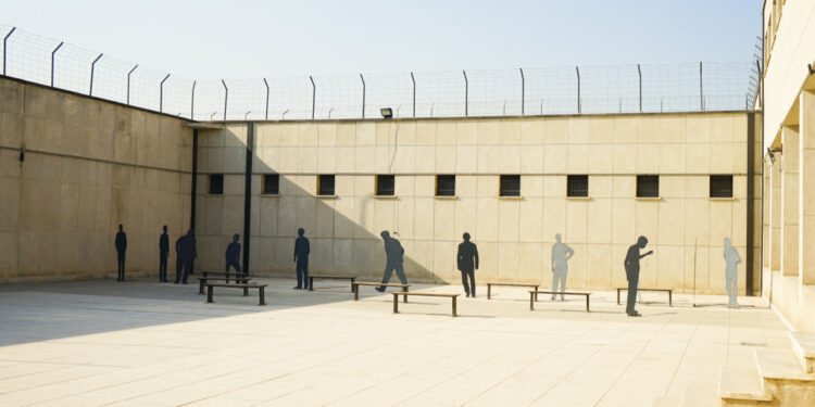 Interior of the newly opened Museum of the Qasr Prison in the former Qasr Prison, one of the oldest political prisons in Iran.